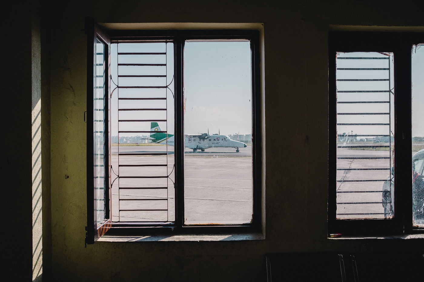 Leaving Kathmandu. A scary 25 minutes haul.